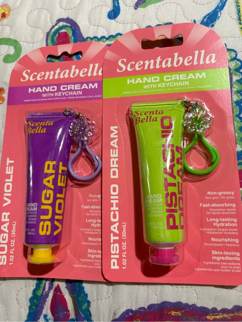 Abella Scentabella Hand Cream Set — Turquoise, Pink, Purple, Lime